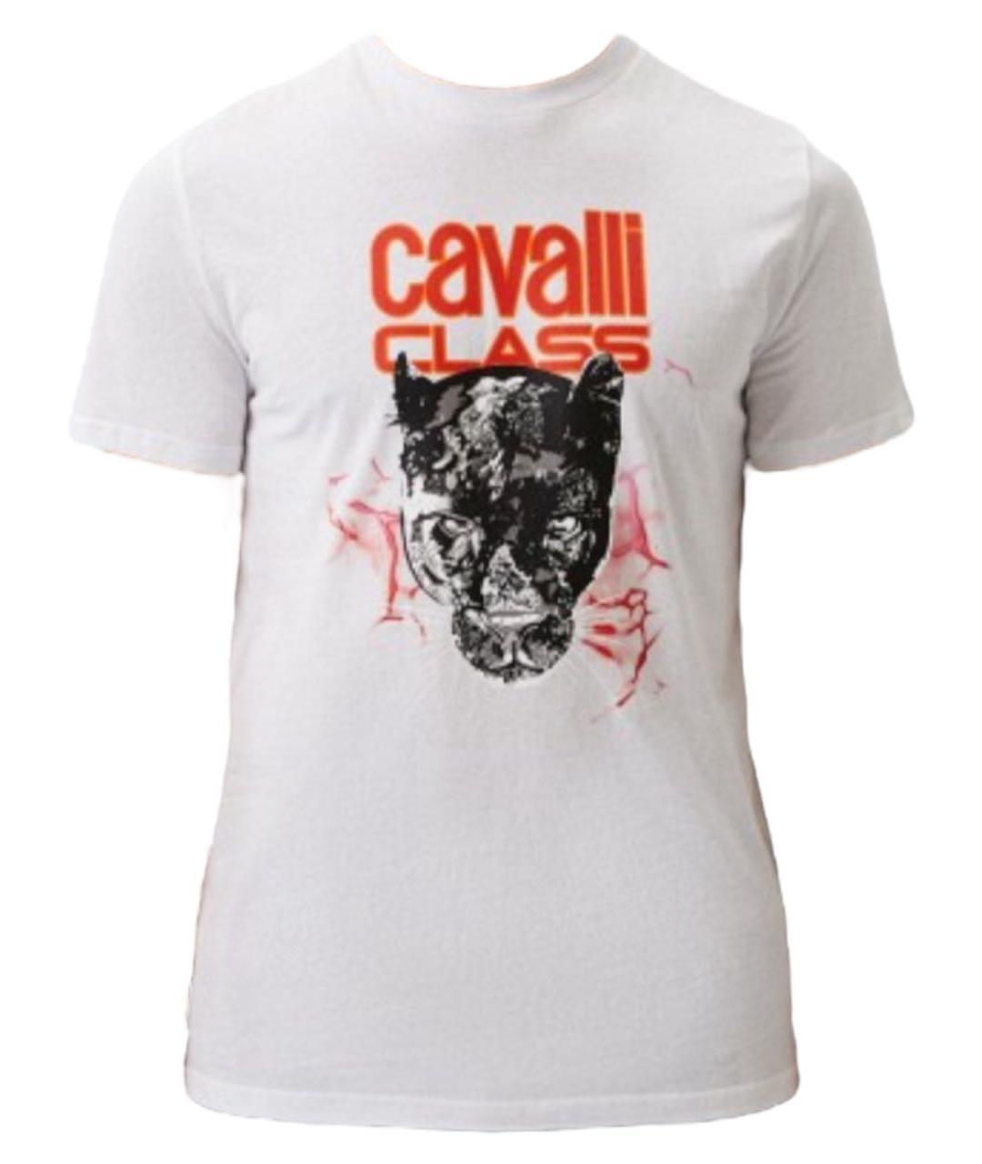 CAVALLI CLASS Белая хлопковая футболка, фото 7