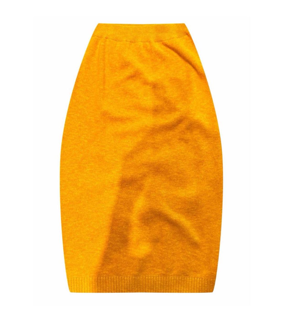 LORO PIANA Оранжевая юбка миди, фото 1