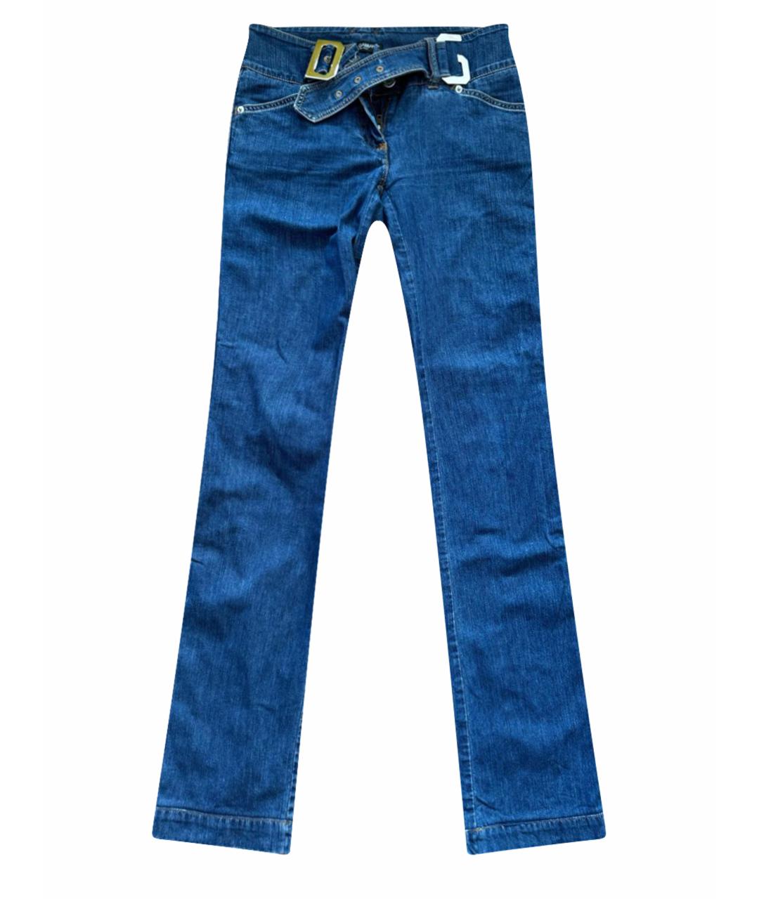 DOLCE&GABBANA Синие хлопко-эластановые джинсы клеш, фото 1