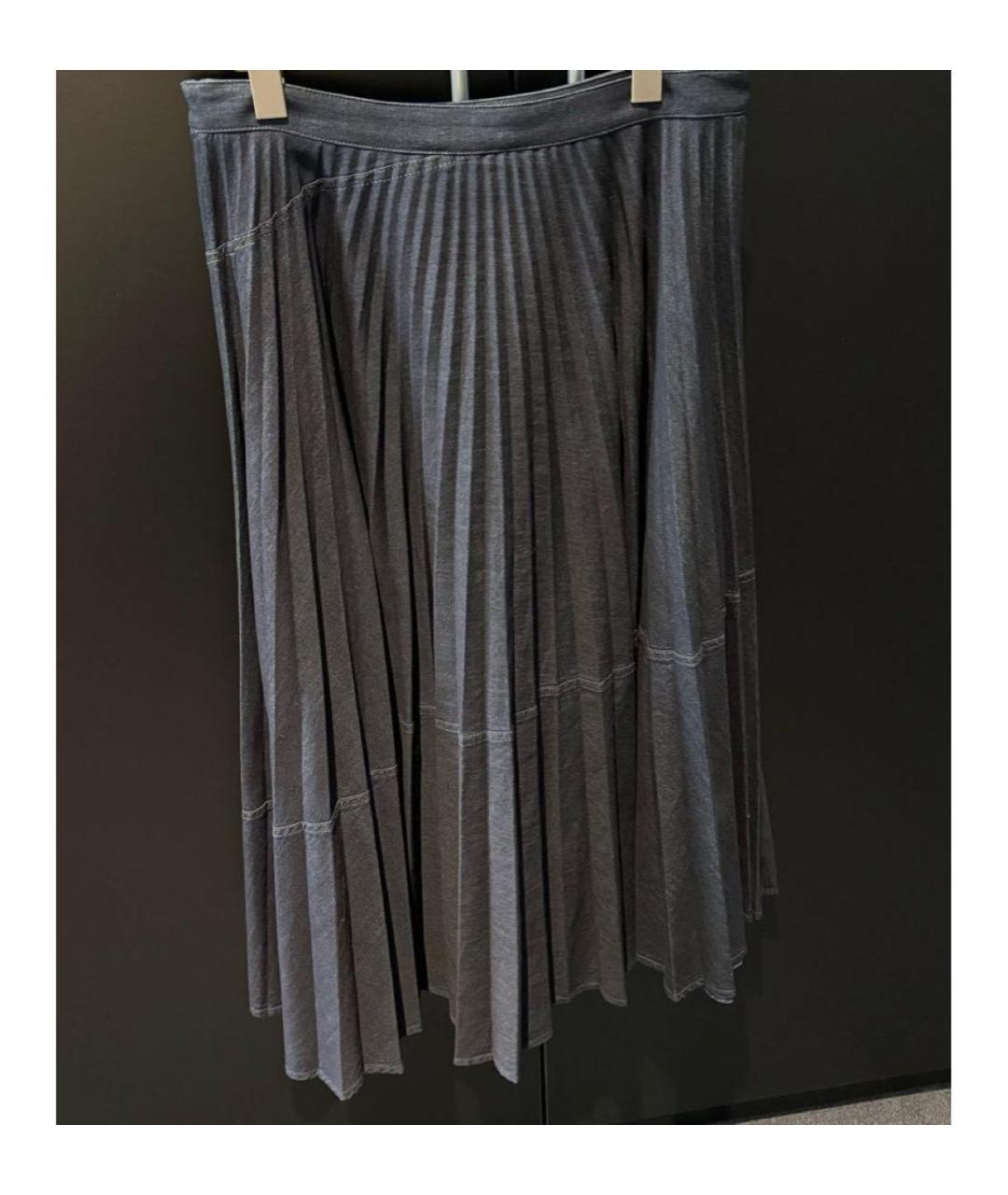 VALENTINO Темно-синяя юбка миди, фото 2