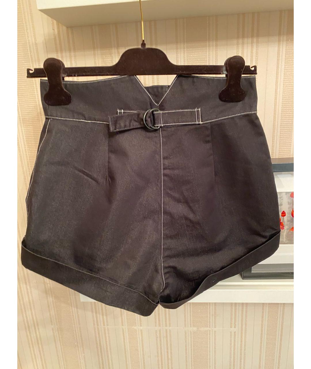 ANNA SUI Черные хлопковые шорты, фото 2