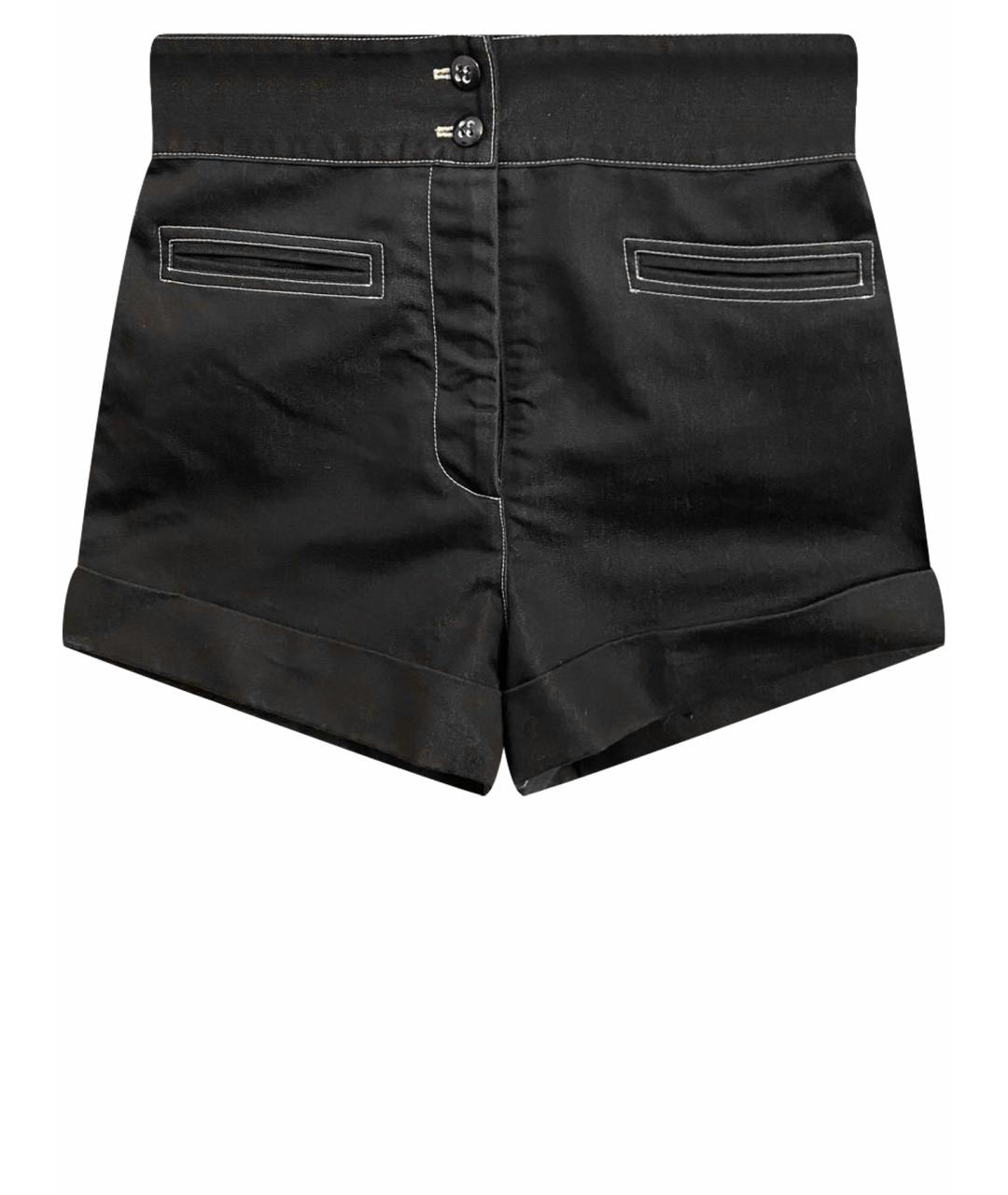 ANNA SUI Черные хлопковые шорты, фото 1
