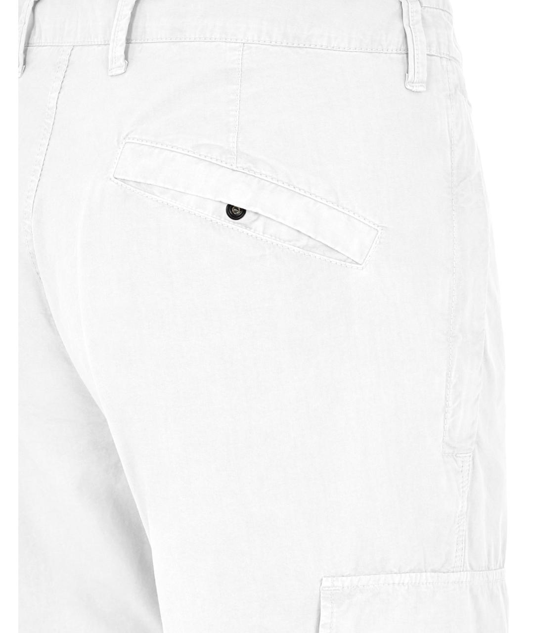 STONE ISLAND Белые хлопковые повседневные брюки, фото 4