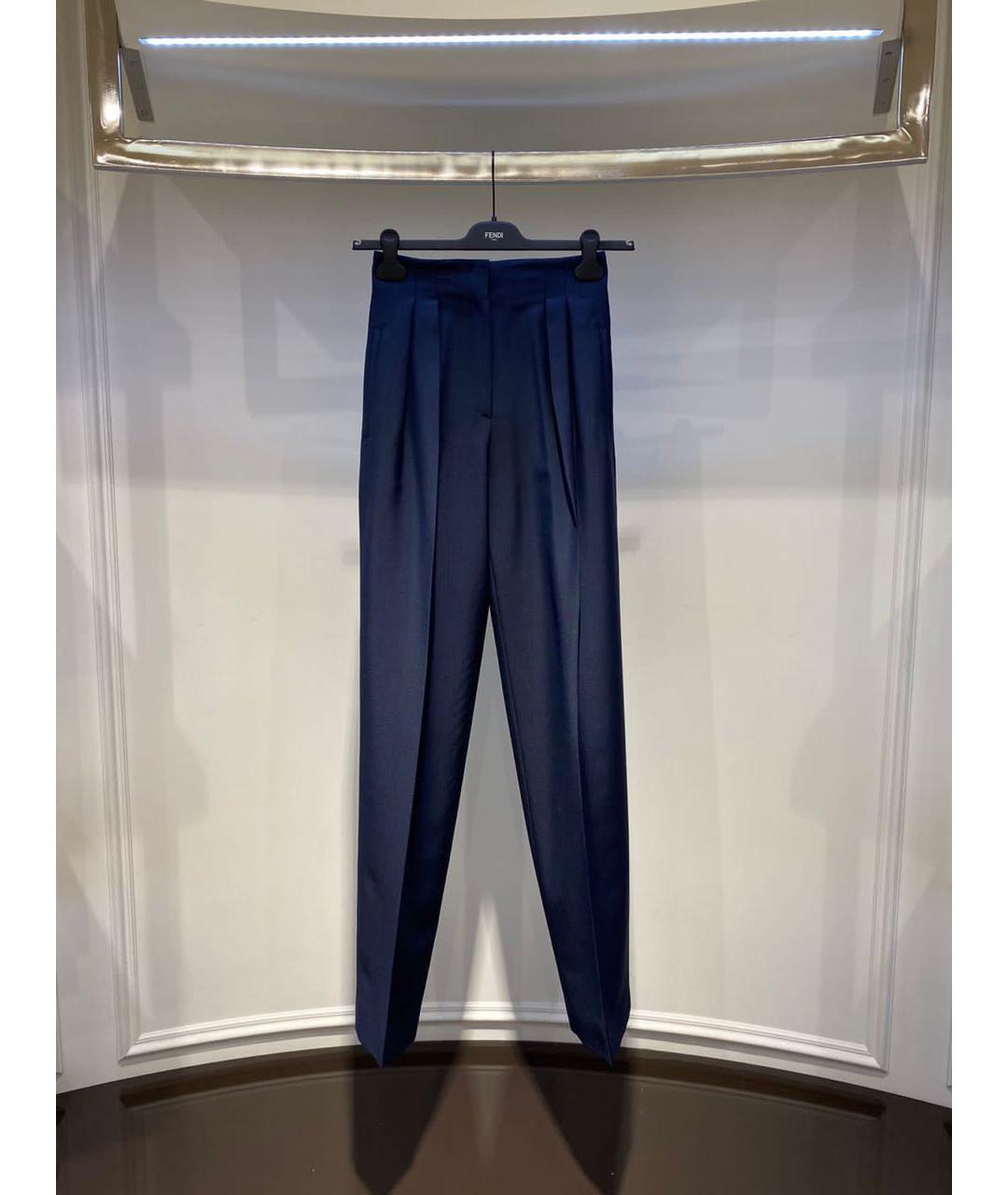 FENDI Темно-синие прямые брюки, фото 3