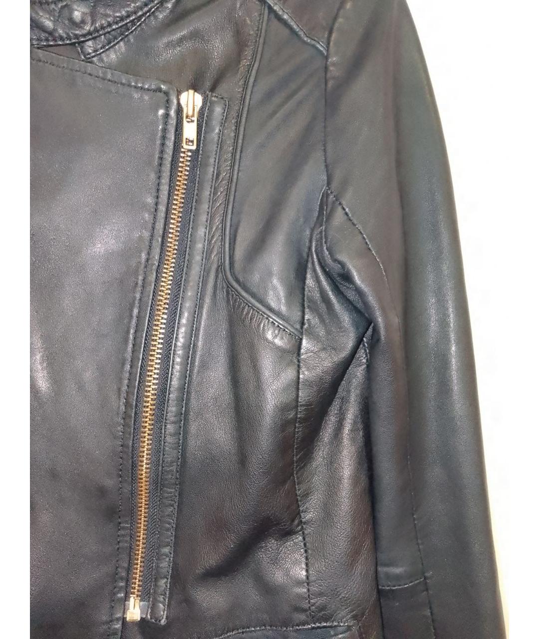 MAJE Темно-синий кожаный жакет/пиджак, фото 8