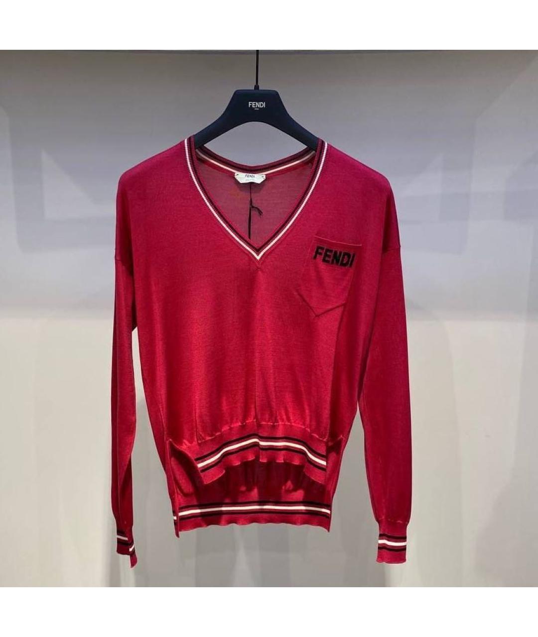 FENDI Красный джемпер / свитер, фото 3
