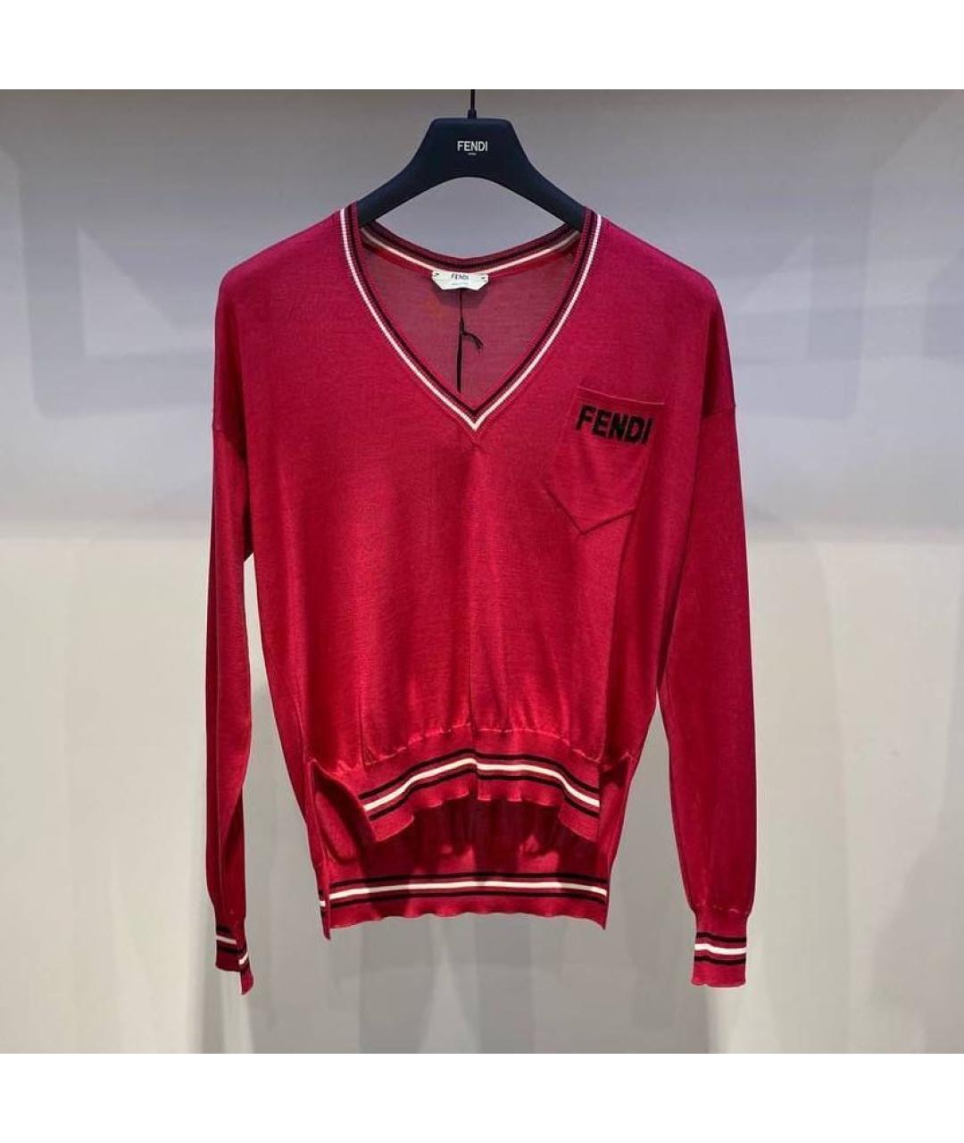 FENDI Красный джемпер / свитер, фото 2