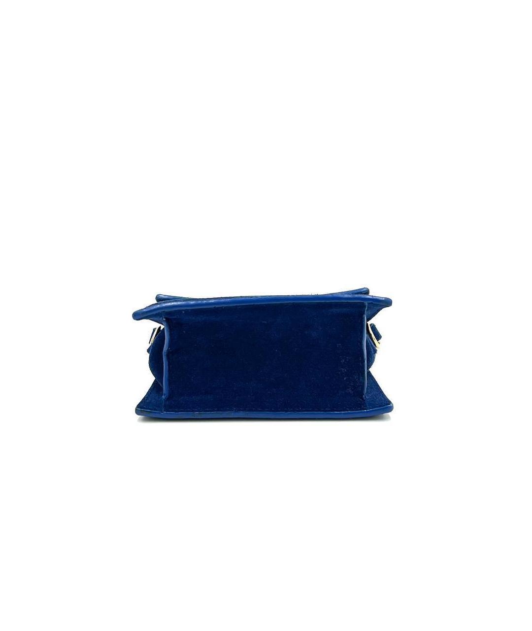 JACQUEMUS Синяя замшевая сумка с короткими ручками, фото 9