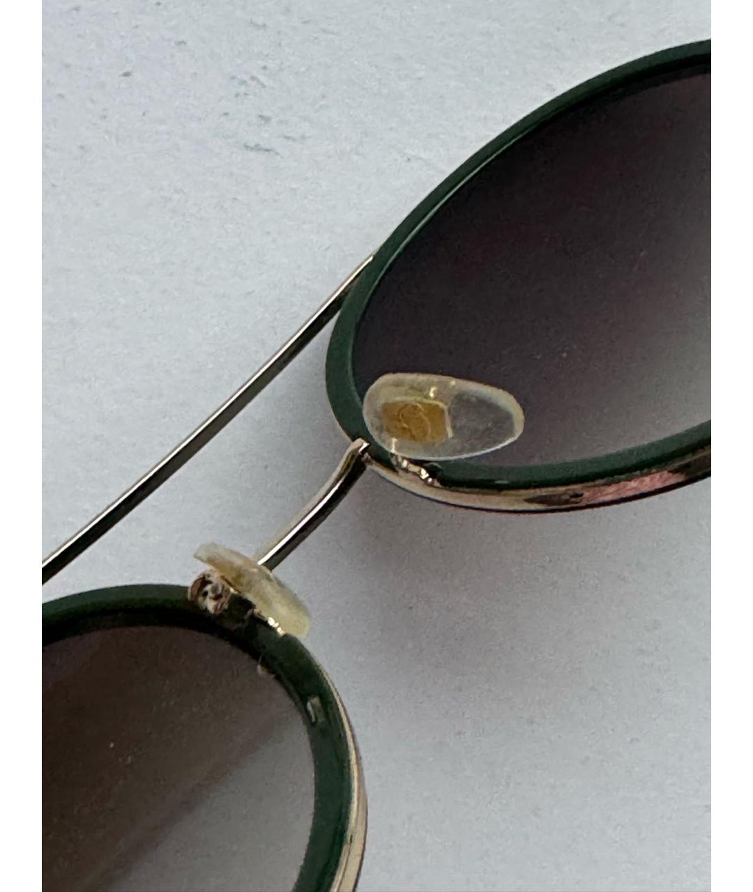 GUCCI Зеленые пластиковые солнцезащитные очки, фото 6