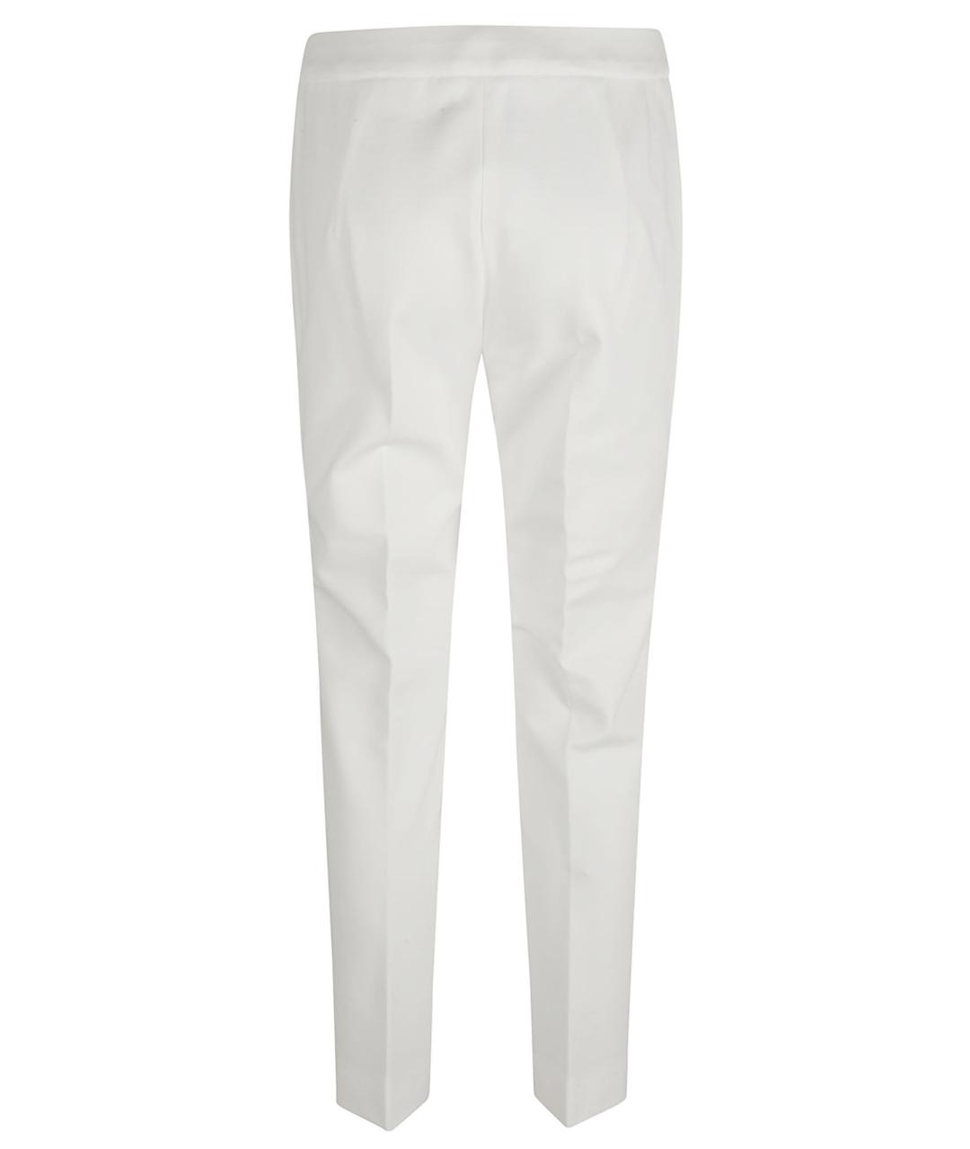 MAX MARA Белые шелковые прямые брюки, фото 3