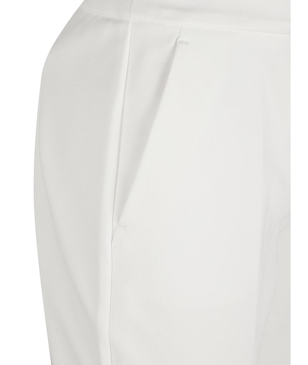 MAX MARA Белые шелковые прямые брюки, фото 2