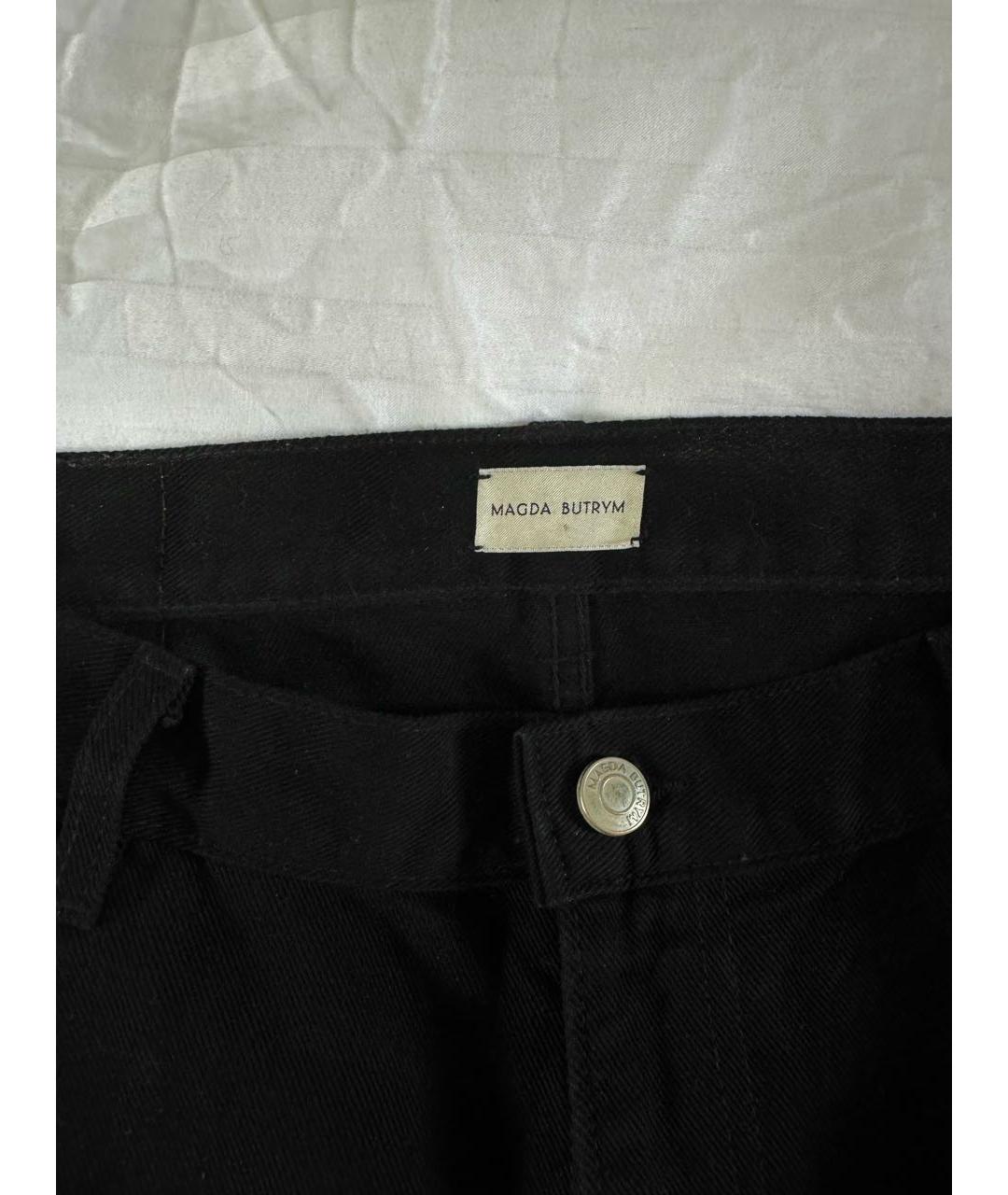 MAGDA BUTRYM Черные хлопковые джинсы клеш, фото 4
