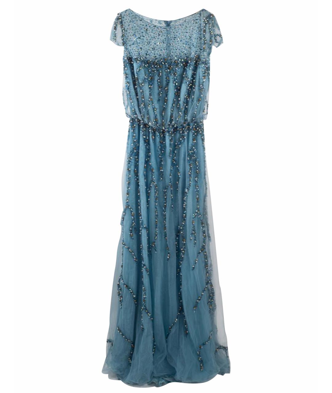 TONY WARD Голубое ацетатное вечернее платье, фото 1