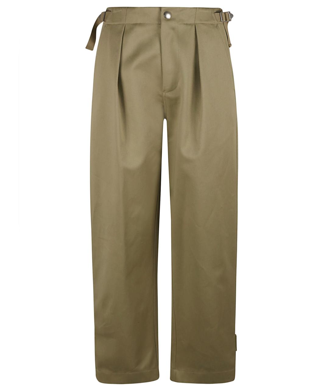 BURBERRY Бежевые хлопковые прямые брюки, фото 1