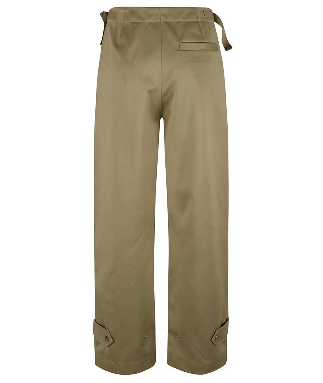 BURBERRY Бежевые хлопковые прямые брюки, фото 2