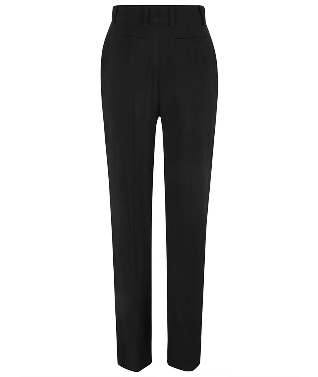 ALEXANDER MCQUEEN Черные вискозные прямые брюки, фото 2
