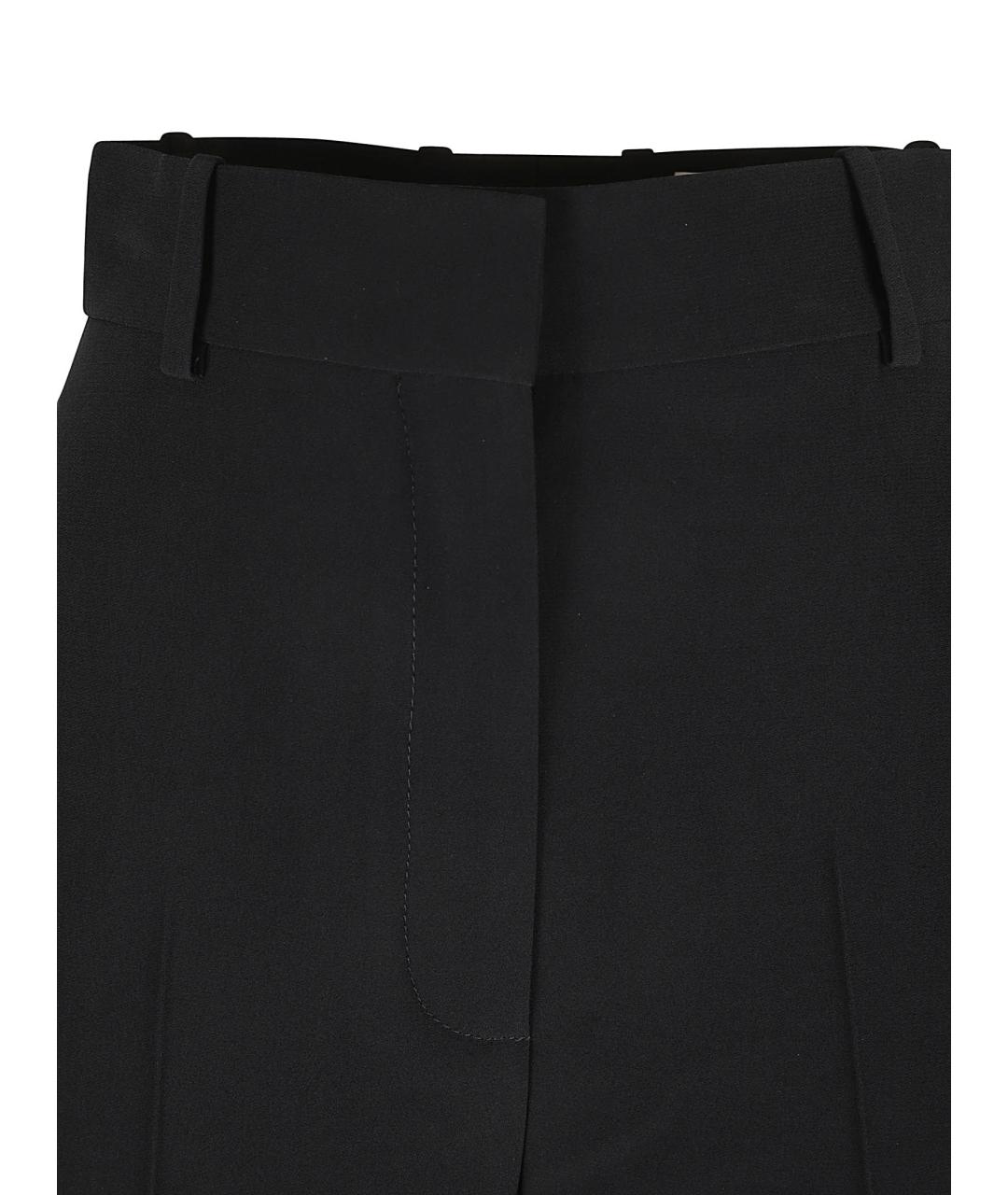 ALEXANDER MCQUEEN Черные вискозные прямые брюки, фото 3