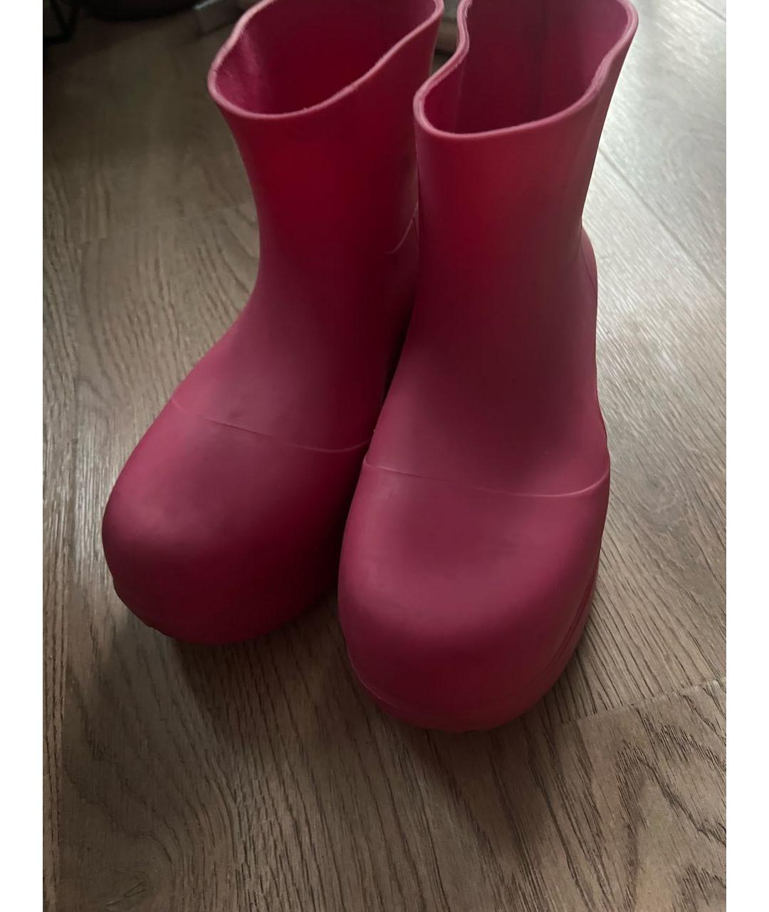 BOTTEGA VENETA Розовые резиновые ботинки, фото 2