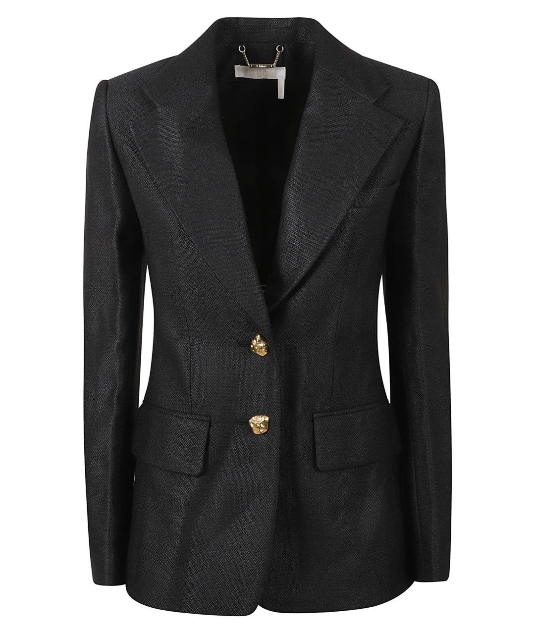 CHLOE Черный шелковый жакет/пиджак, фото 1