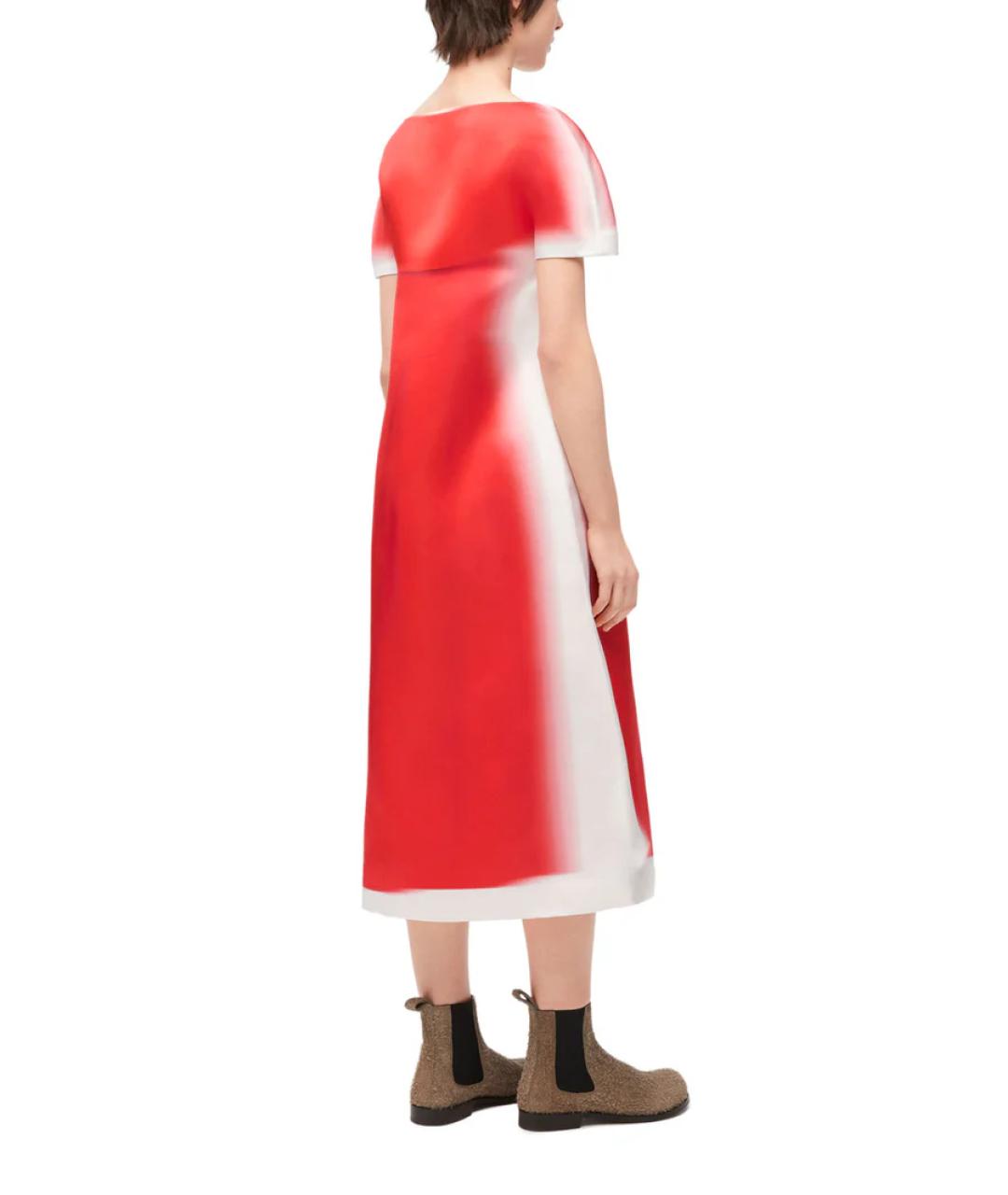 LOEWE Красное шелковое платье, фото 3