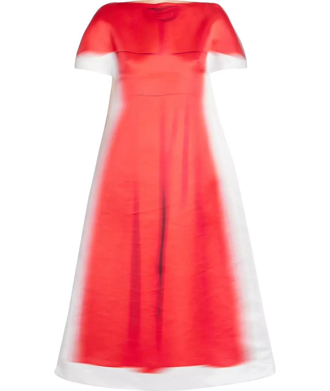 LOEWE Красное шелковое платье, фото 1