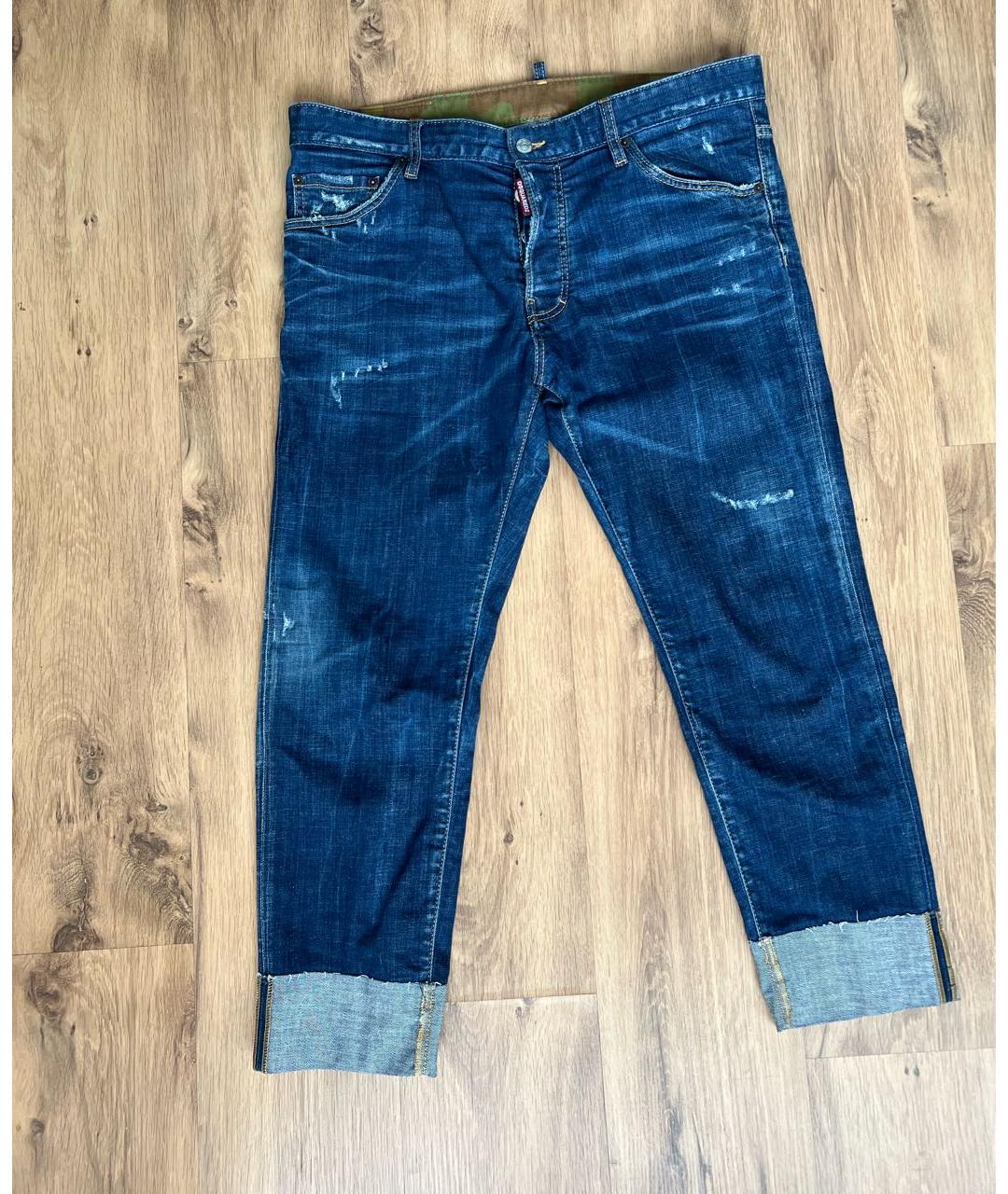 DSQUARED2 Синие хлопковые джинсы, фото 7