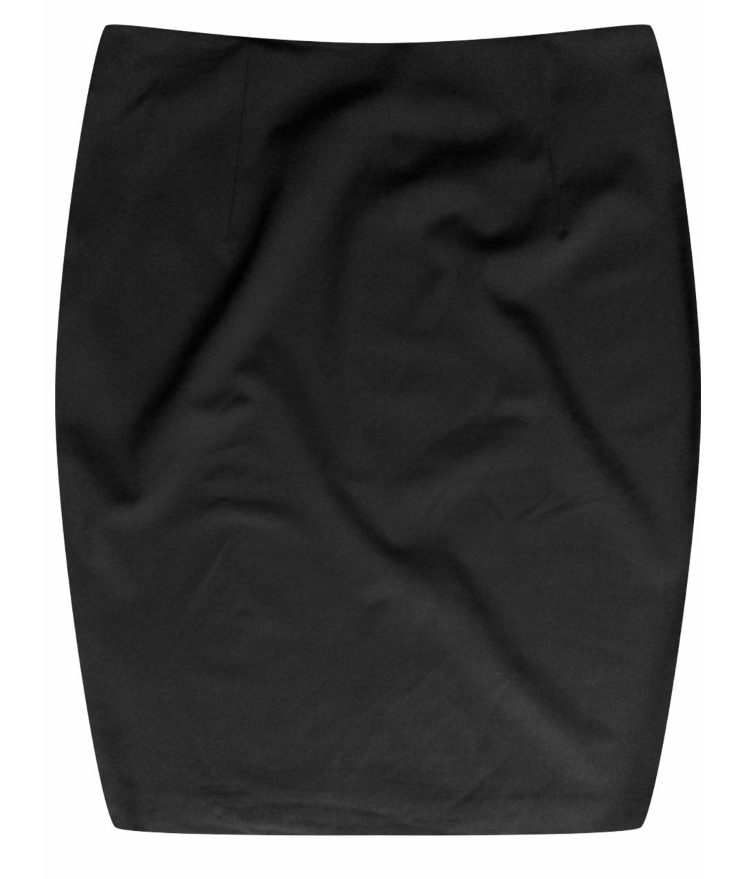 HUGO BOSS Антрацитовая шерстяная юбка миди, фото 1