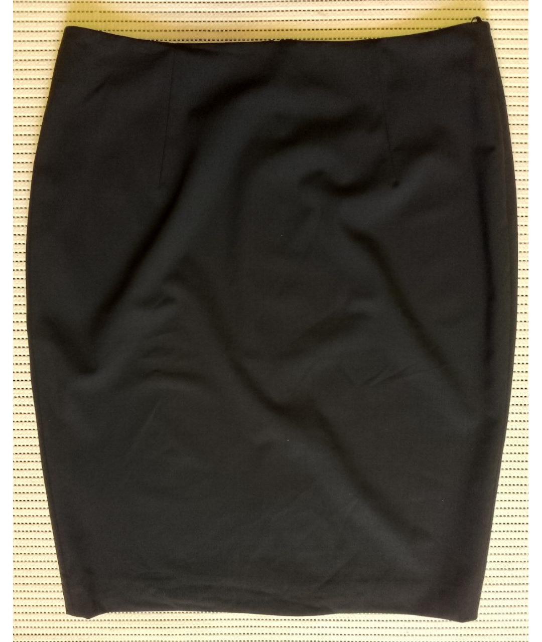 HUGO BOSS Антрацитовая шерстяная юбка миди, фото 6
