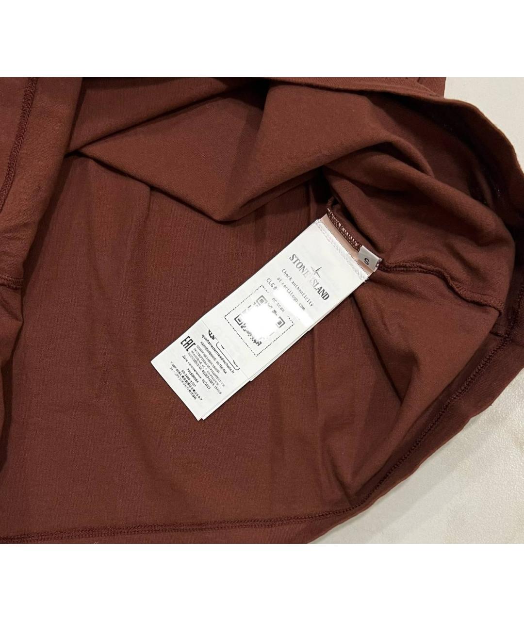 STONE ISLAND Бордовая футболка, фото 3