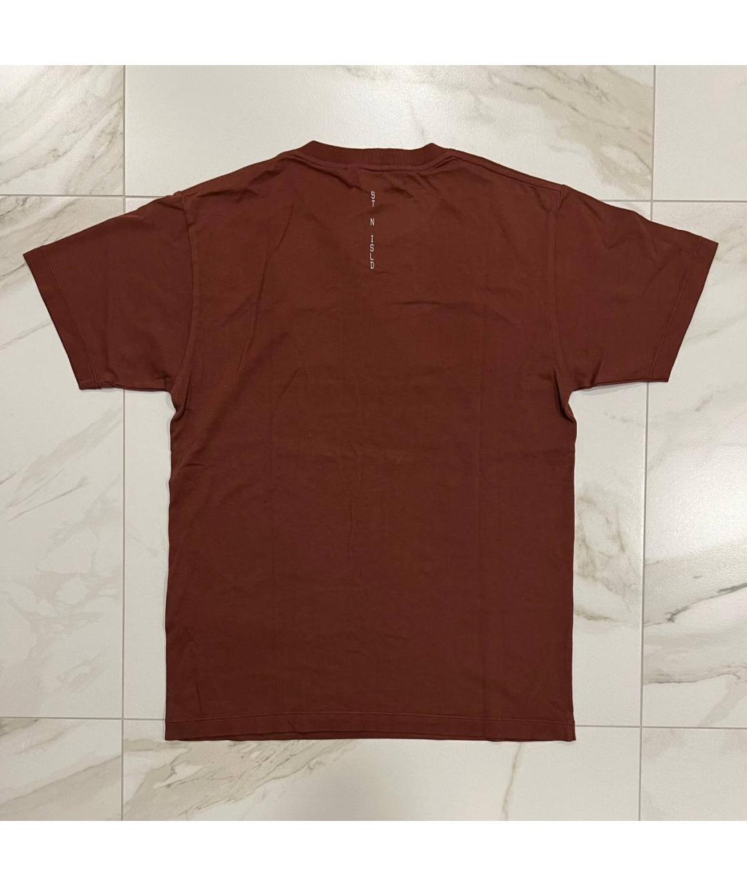 STONE ISLAND Бордовая футболка, фото 4
