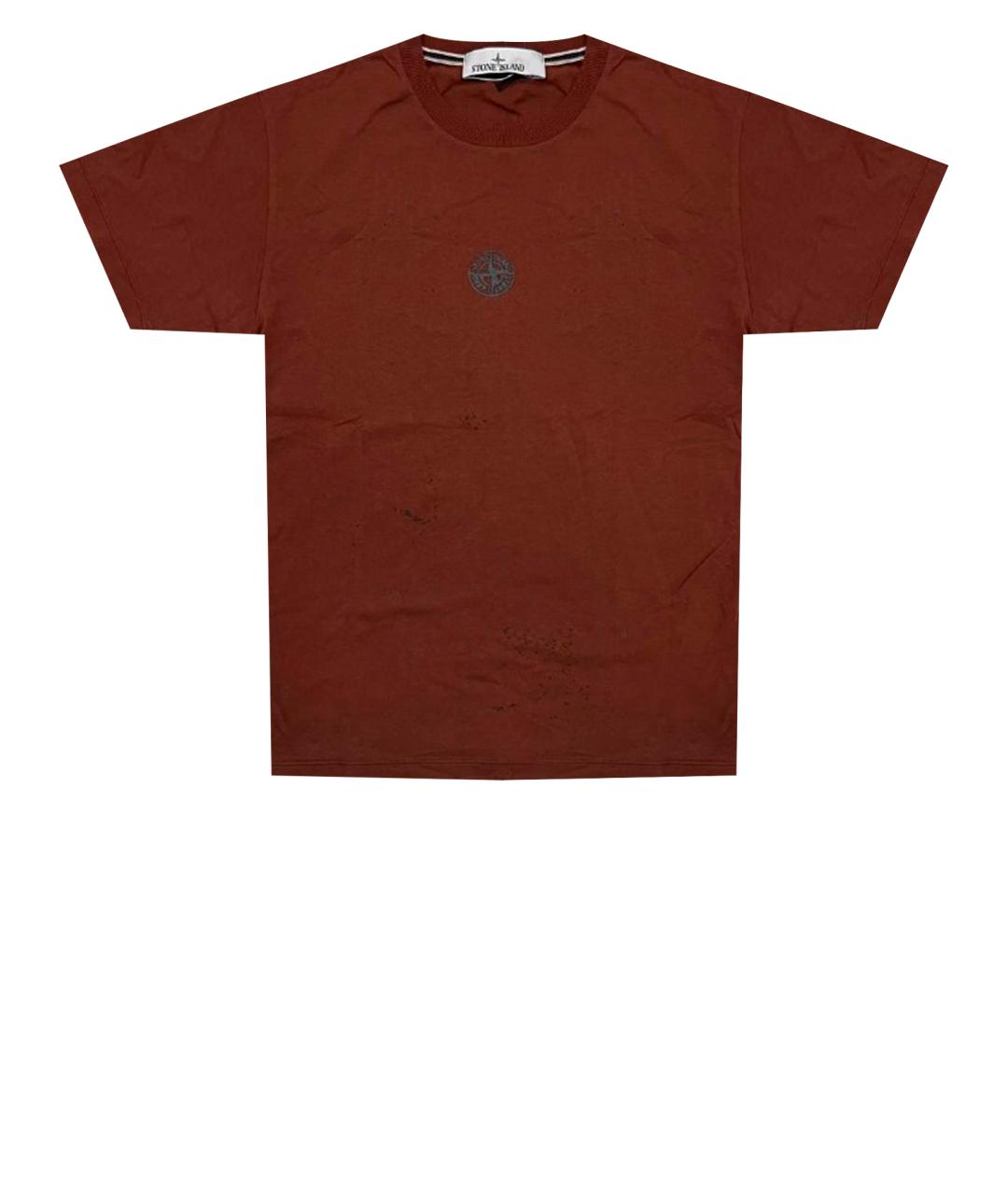 STONE ISLAND Бордовая футболка, фото 1