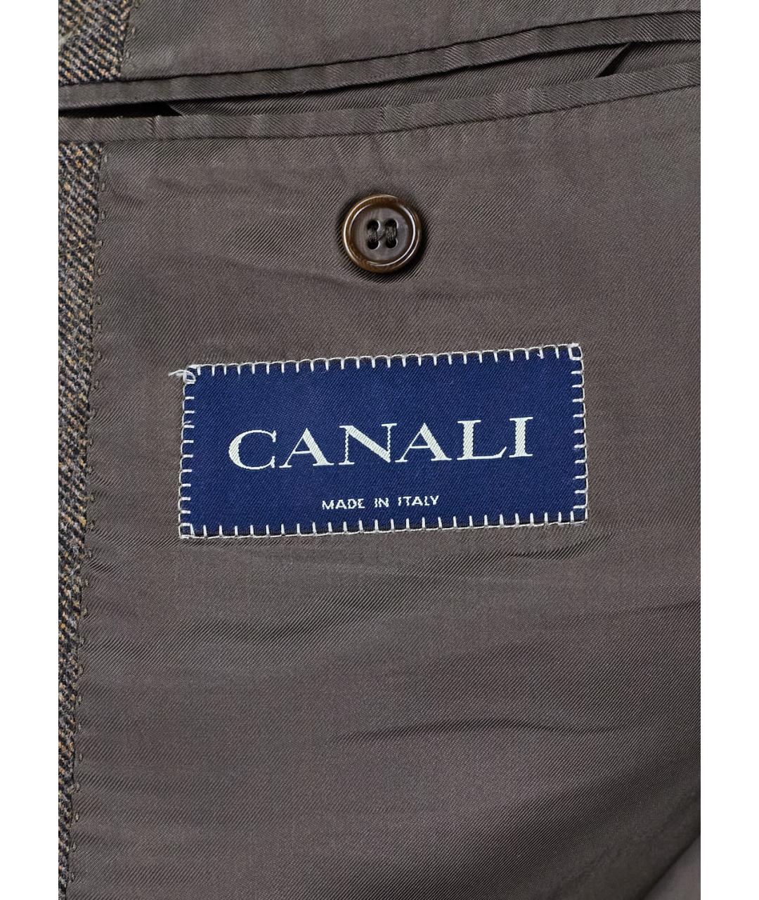 CANALI Коричневый шерстяной пиджак, фото 3