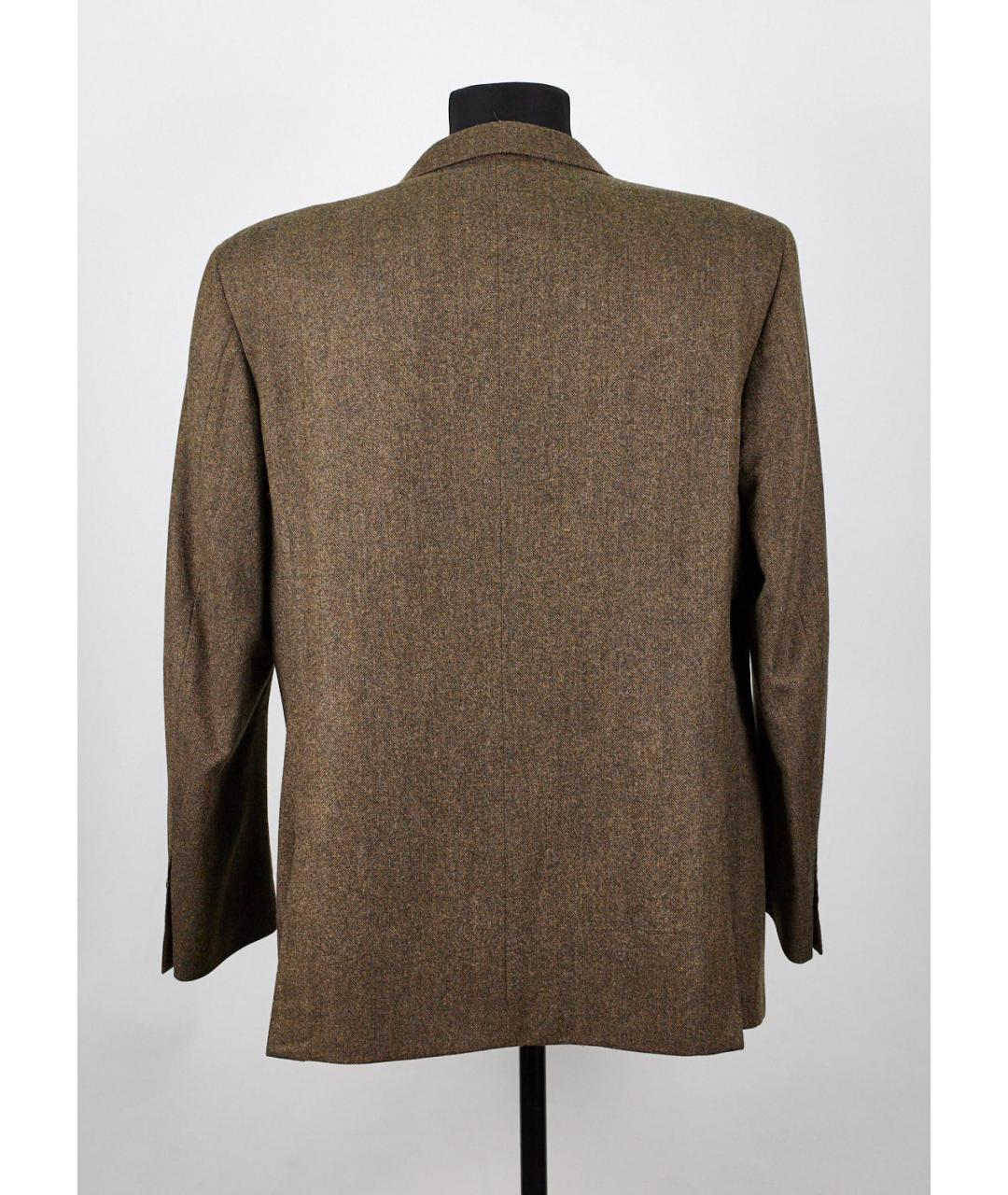 CANALI Коричневый шерстяной пиджак, фото 2
