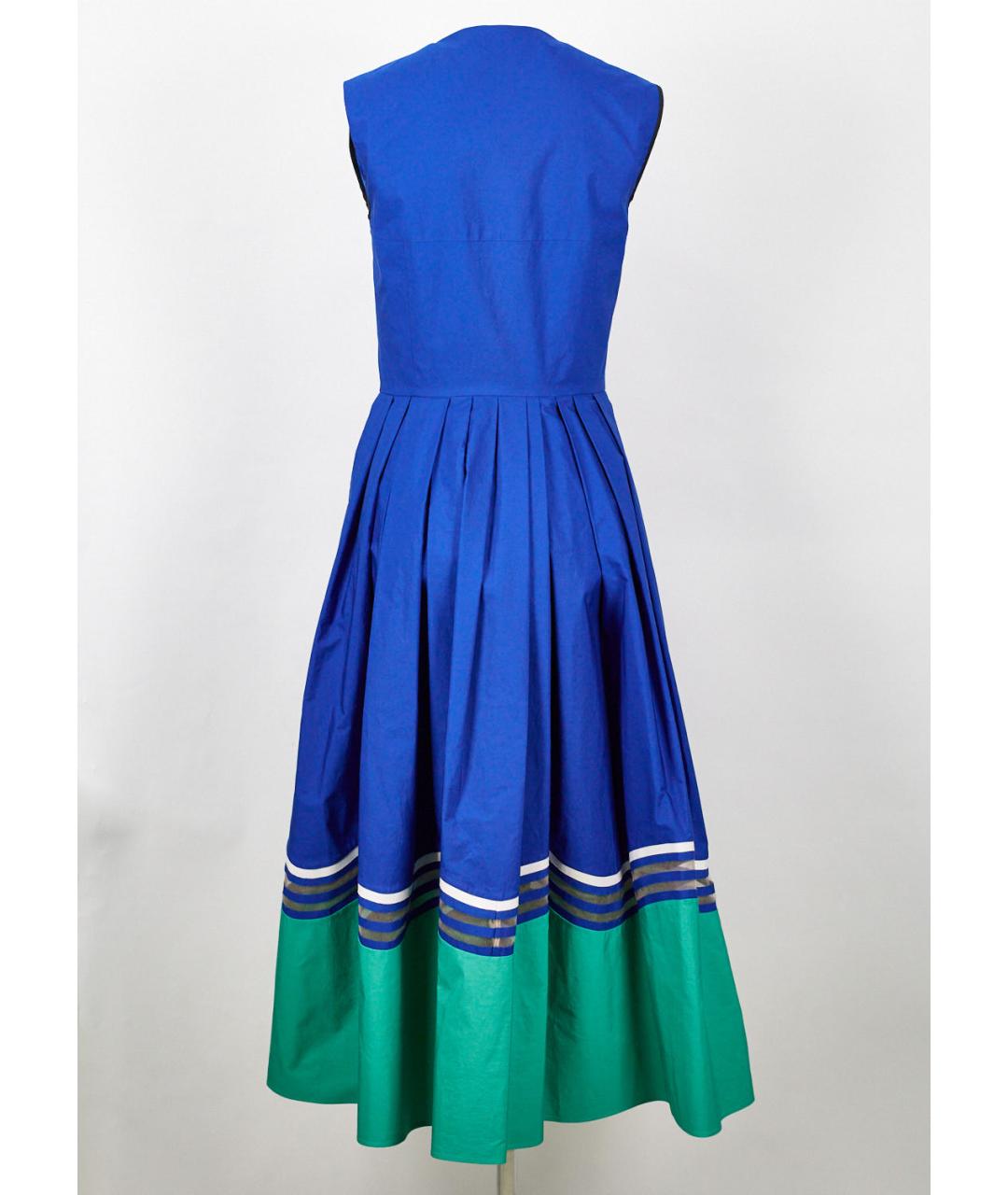 FENDI Синее хлопковое коктейльное платье, фото 2