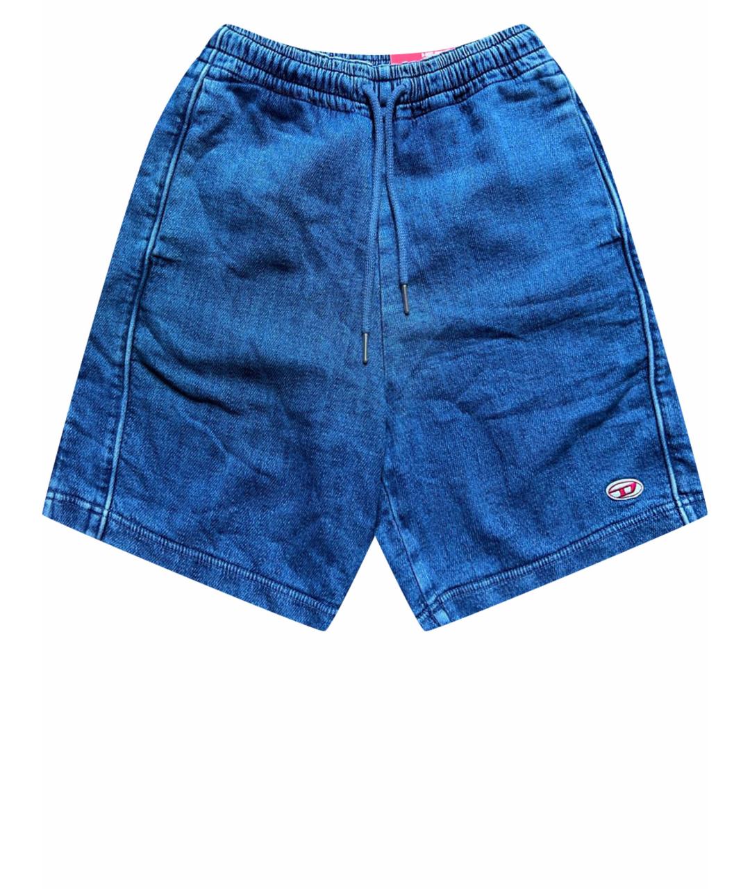 DIESEL Темно-синие хлопко-эластановые шорты, фото 1