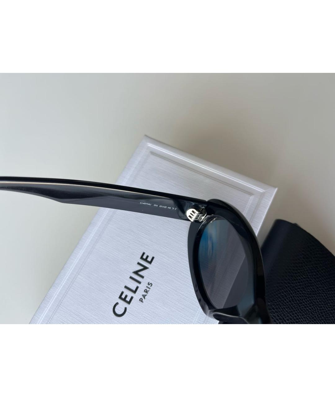 CELINE Черные пластиковые солнцезащитные очки, фото 3