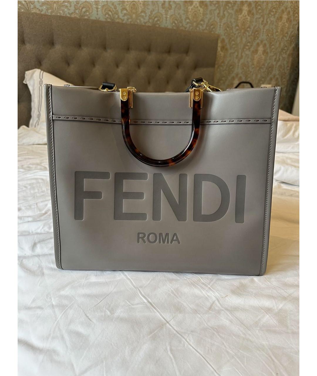 FENDI Кожаная сумка тоут, фото 9