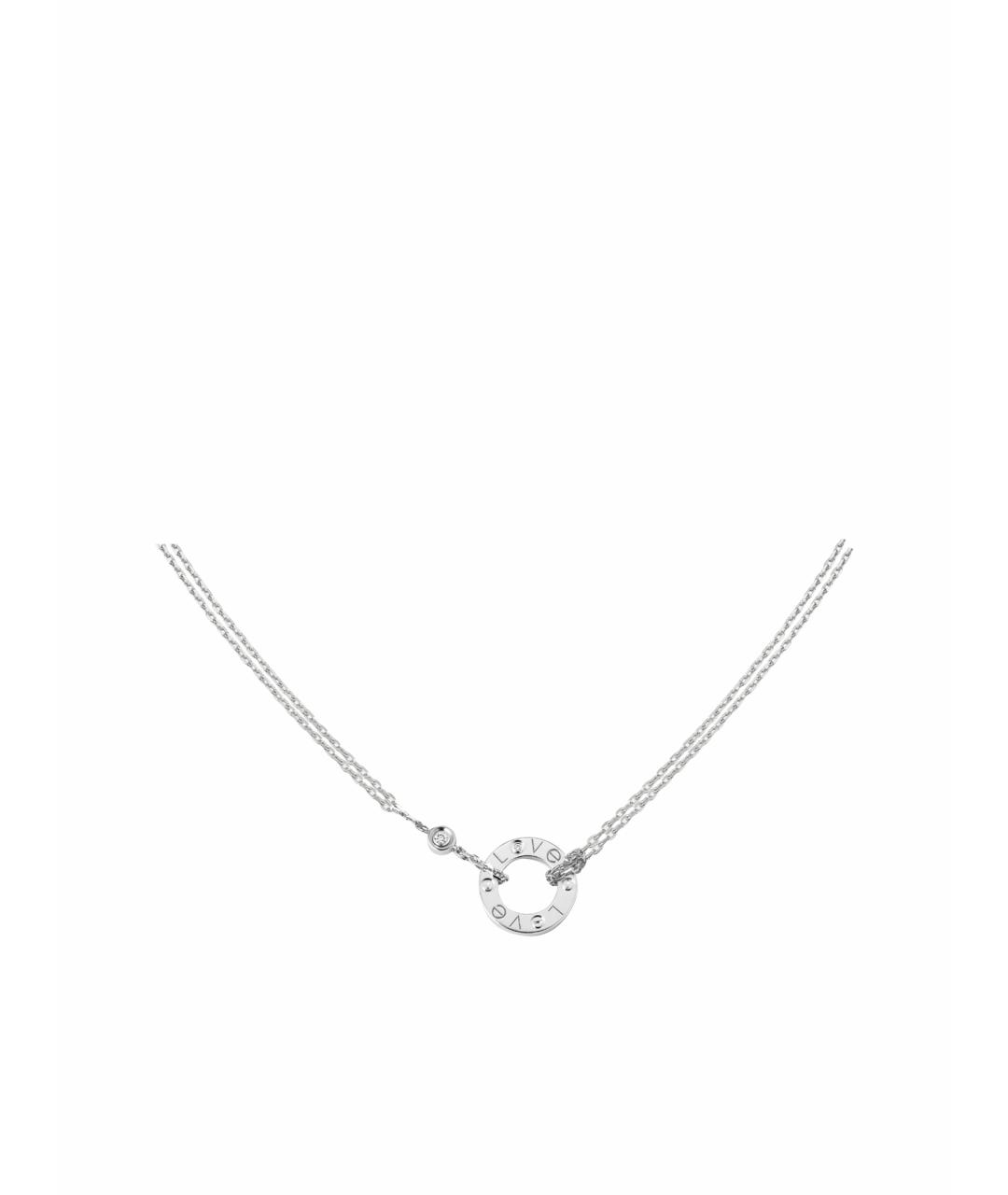 CARTIER Серебряное колье из белого золота, фото 1