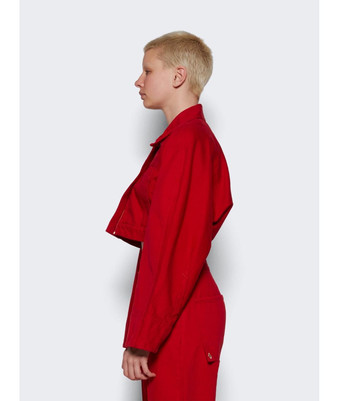 JACQUEMUS Красный хлопковый костюм с брюками, фото 5