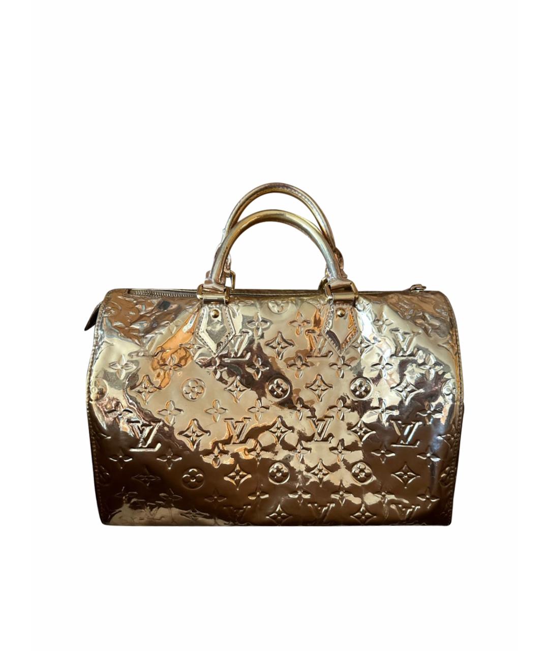 LOUIS VUITTON PRE-OWNED Золотая сумка с короткими ручками из лакированной кожи, фото 1