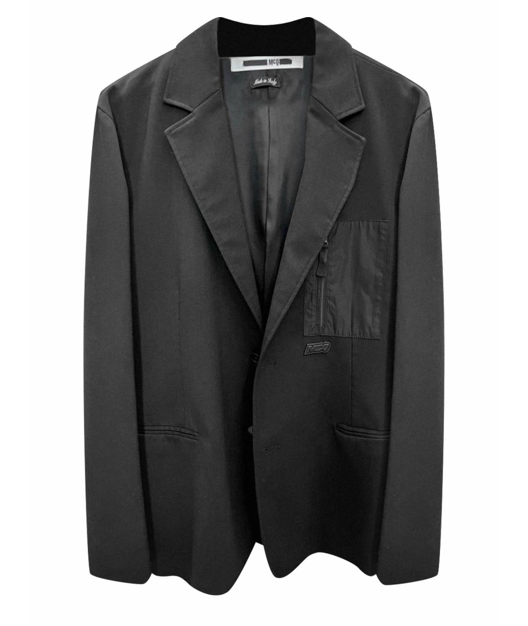 MCQ ALEXANDER MCQUEEN Черный полиэстеровый пиджак, фото 1