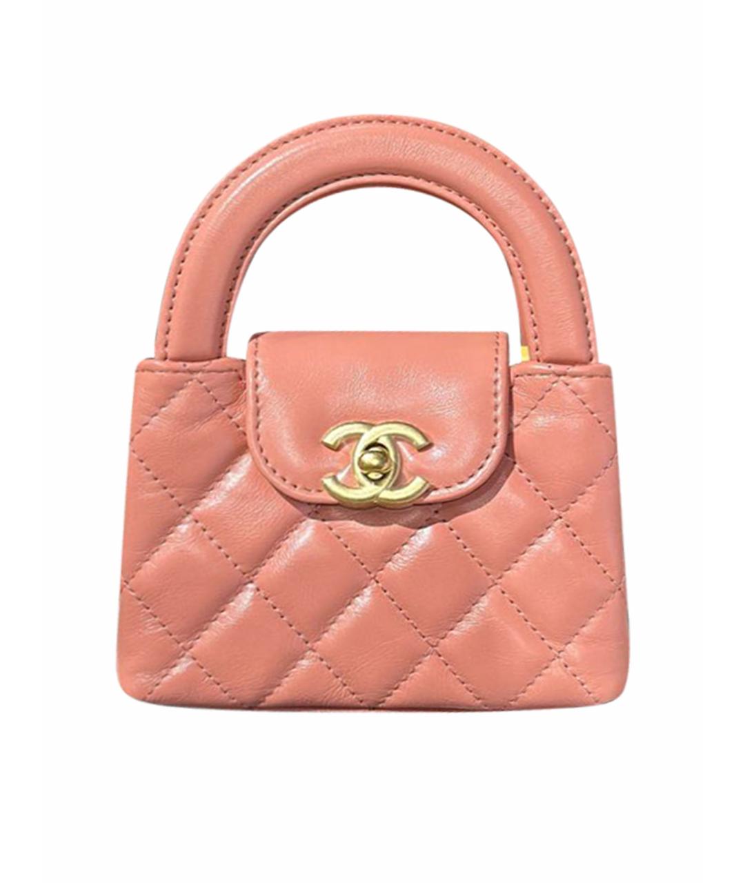 CHANEL PRE-OWNED Розовая кожаная сумка с короткими ручками, фото 1