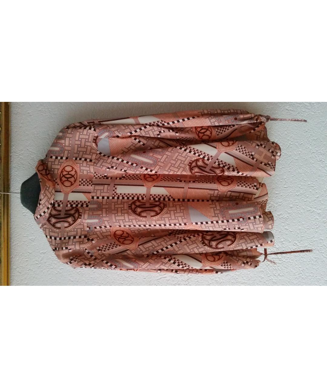 HERMES PRE-OWNED Коралловая шелковая блузы, фото 2