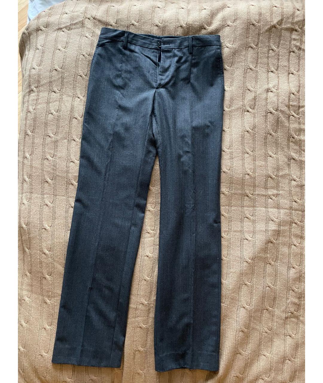 DOLCE&GABBANA Серые шерстяные классические брюки, фото 5