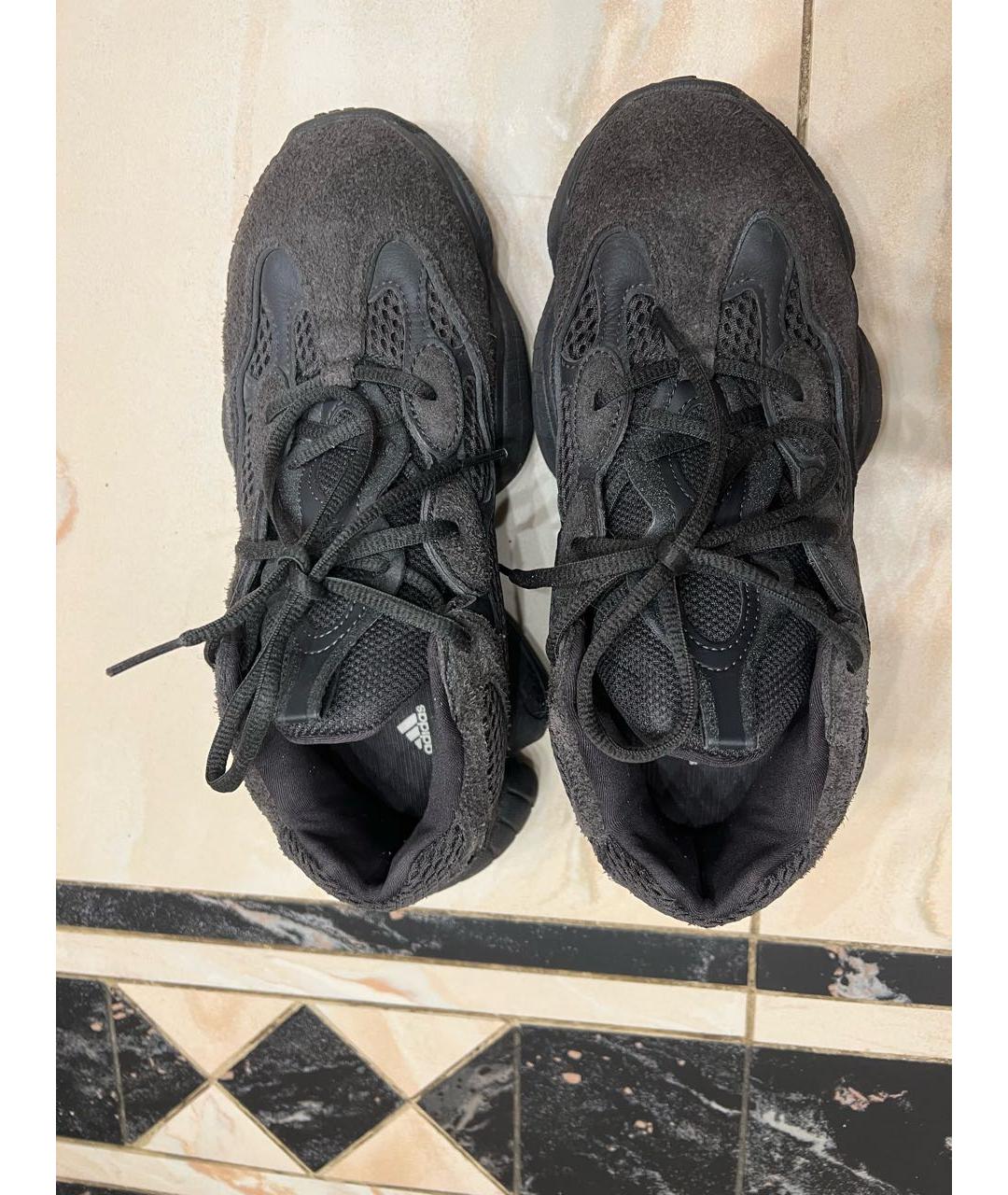 ADIDAS YEEZY Черные замшевые кроссовки, фото 4