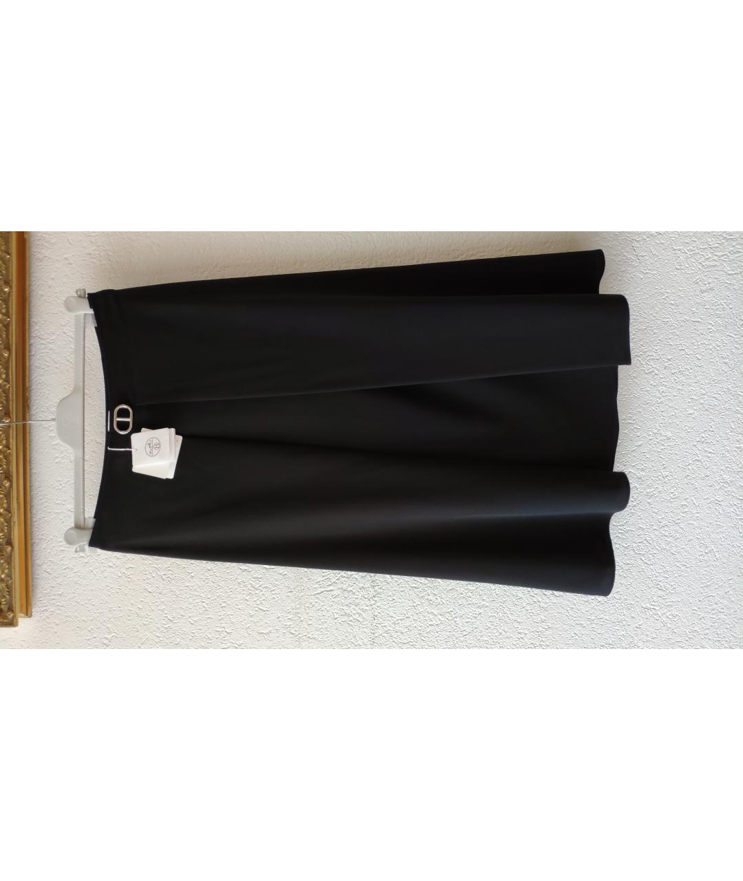 HERMES PRE-OWNED Черная шелковая юбка миди, фото 7