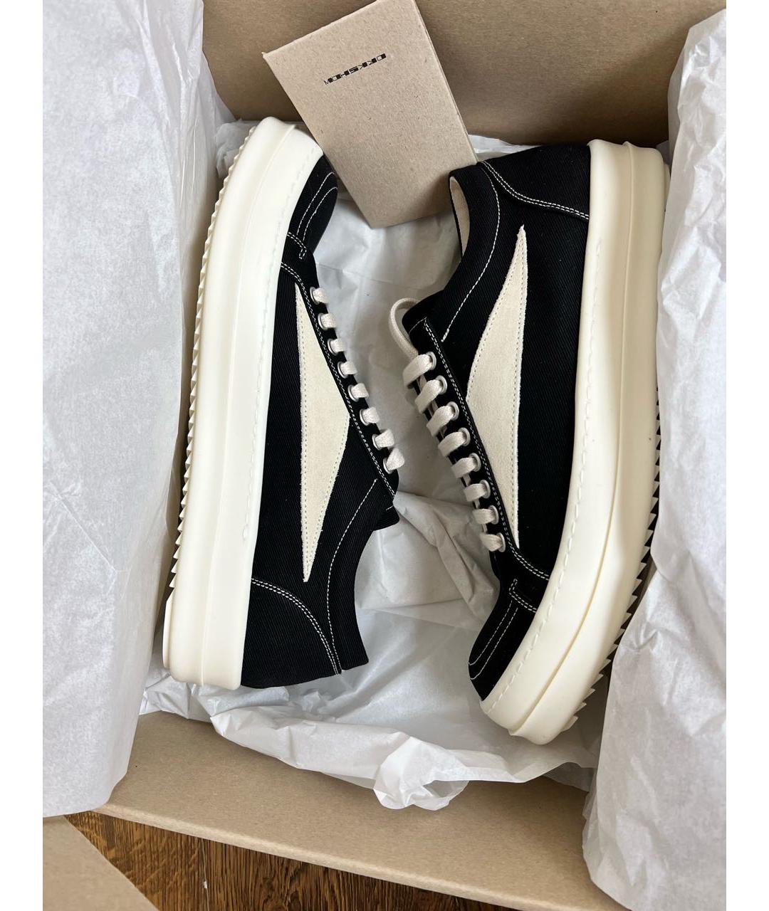 RICK OWENS DRKSHDW Черные низкие кроссовки / кеды, фото 8