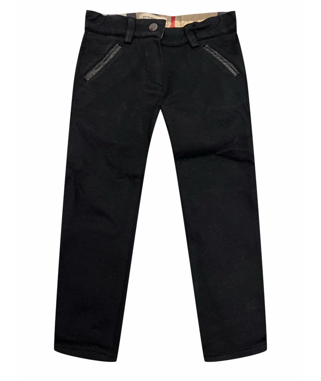 BURBERRY Черные хлопковые брюки и шорты, фото 1