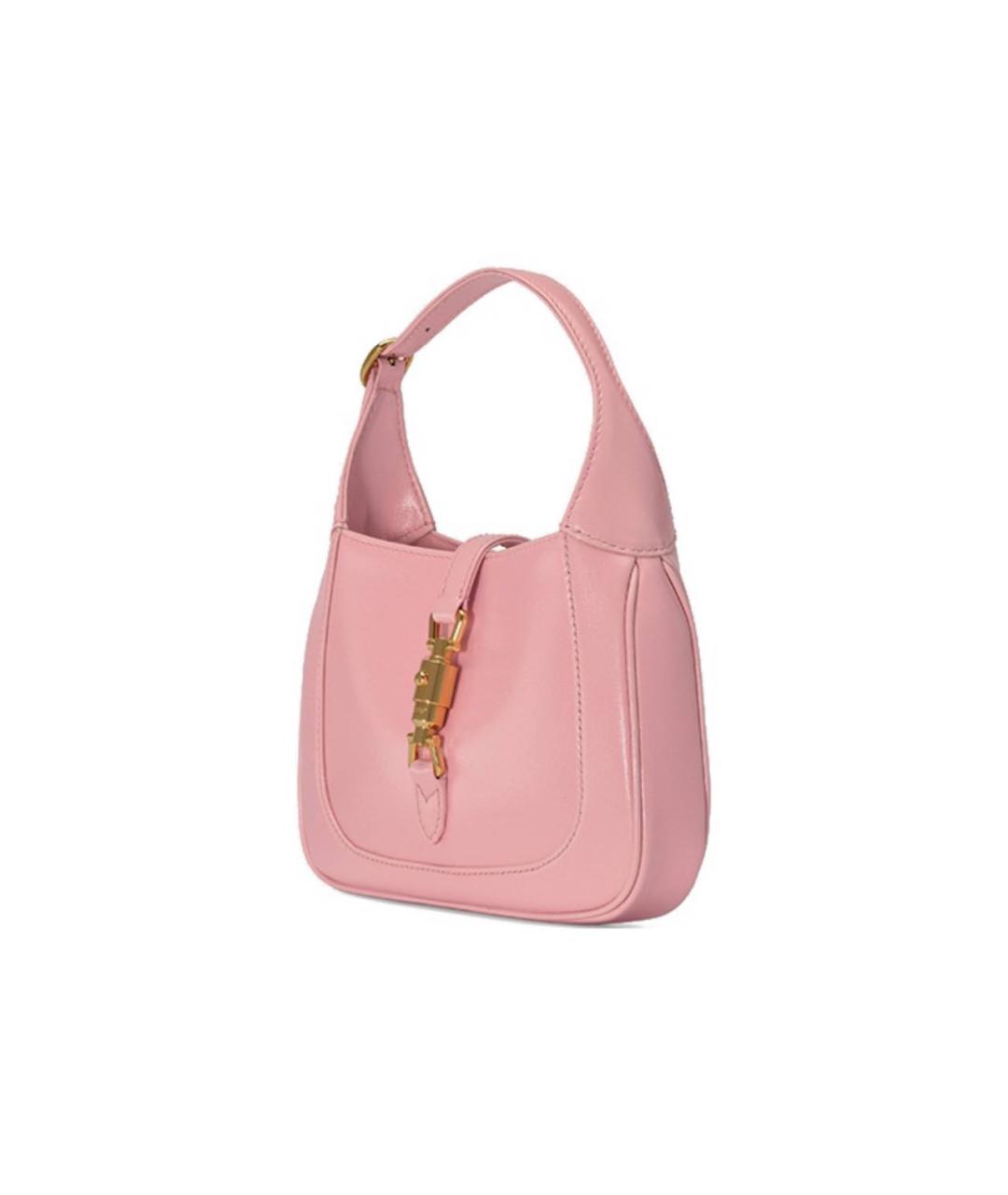 GUCCI Розовая кожаная сумка с короткими ручками, фото 3