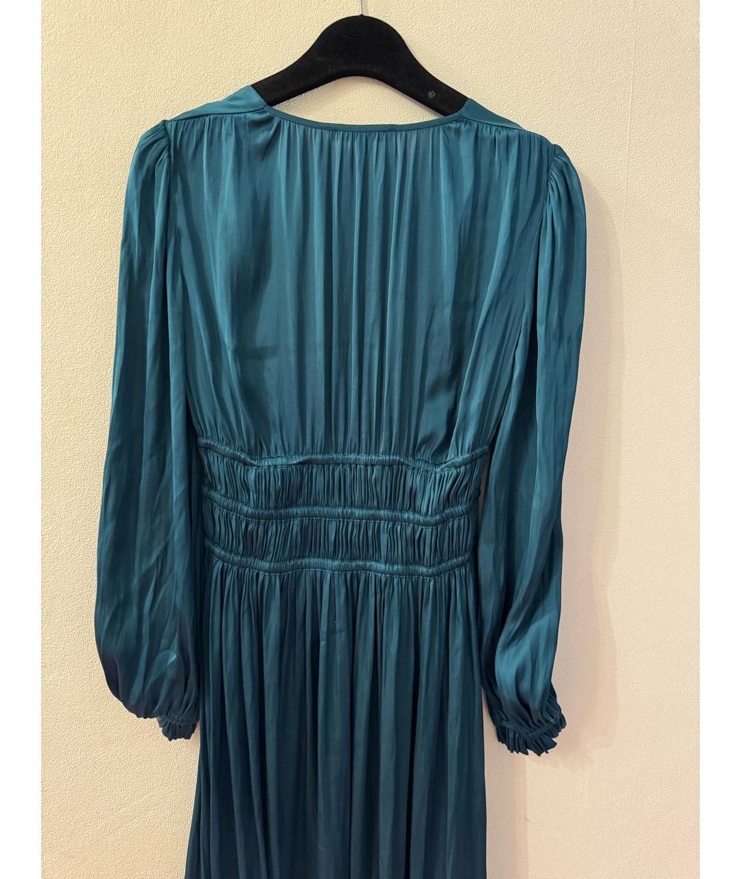 MAJE Темно-синее полиэстеровое коктейльное платье, фото 2